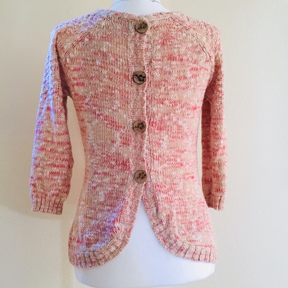 American Rag Pink Multi Button Back Sweater - Picture 3 of 8